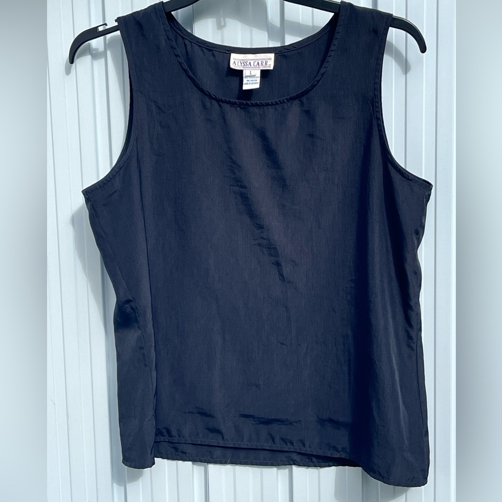 Alyssa Car Black Sleeveless Blouse